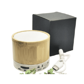 MINI PARLANTE CIRCULAR BAMBU