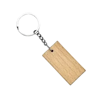 LLAVERO RECTANGULAR DE MADERA