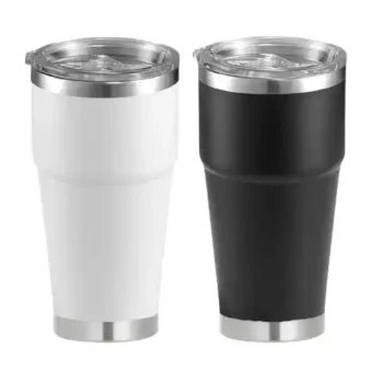 VASO TÉRMICO DE ACERO INOXIDABLE - TAZA DE CAFÉ DE  20 OZ CON TAPA